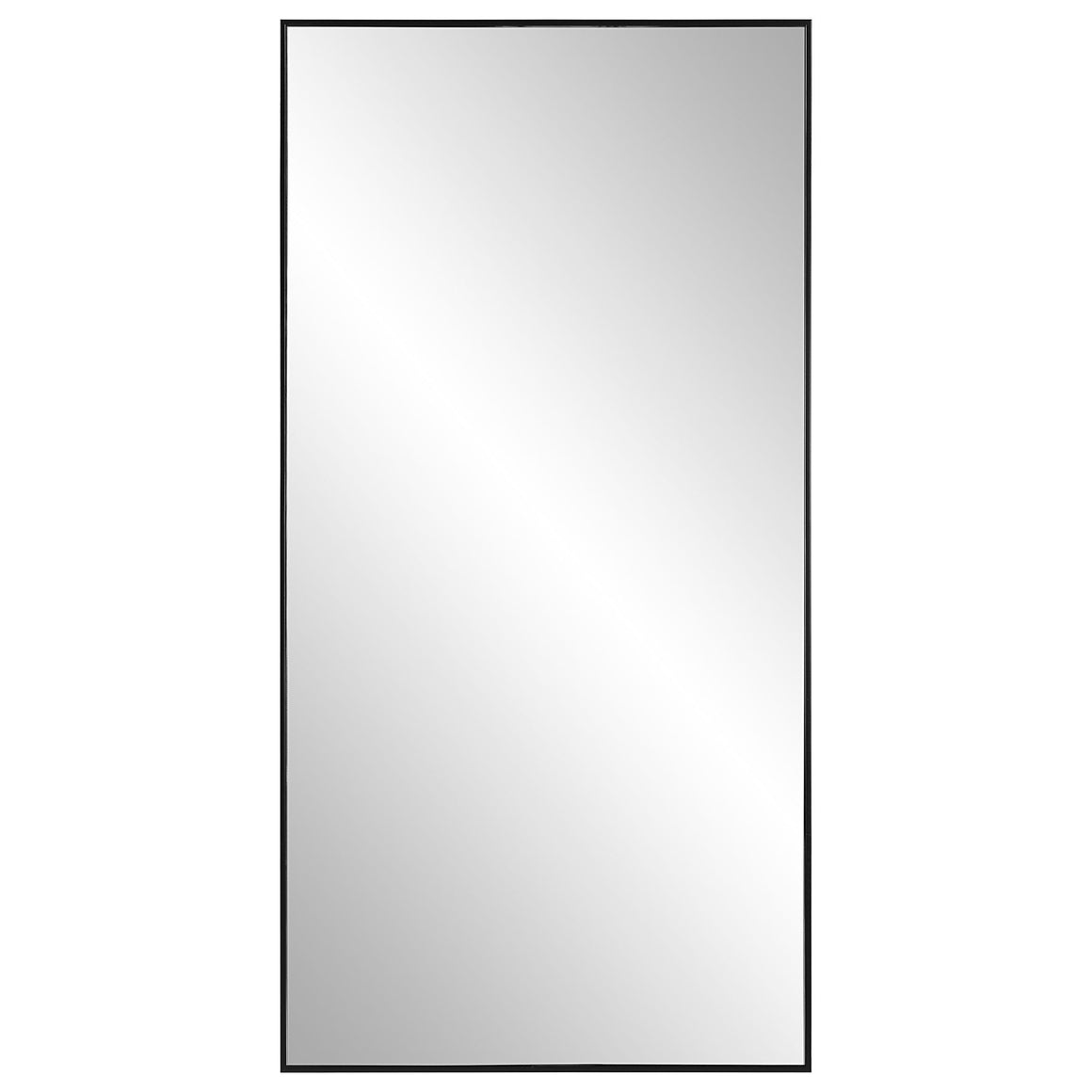 Thin Rectangular Framed Mirror-BlCK
