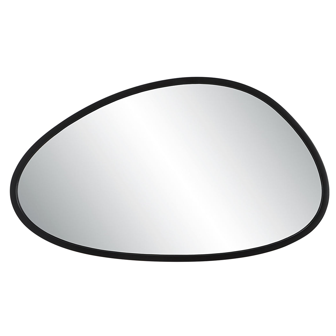 Asymmetrical Frame Modern Mirror- Matte Black