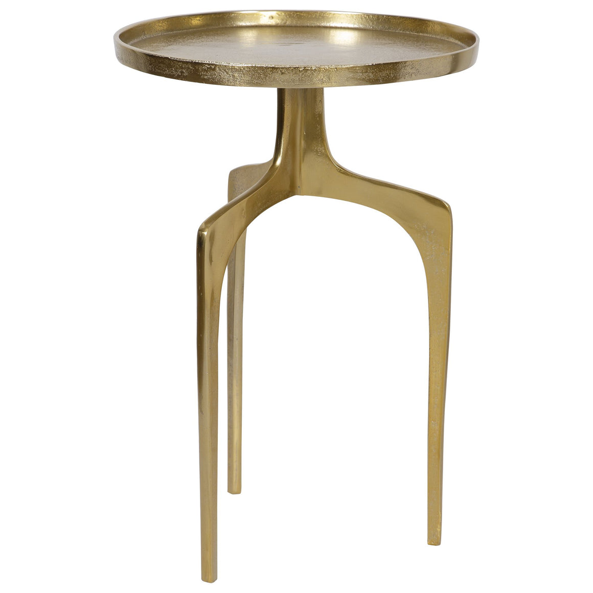 Curved Leg Accent Table -Soft Gold