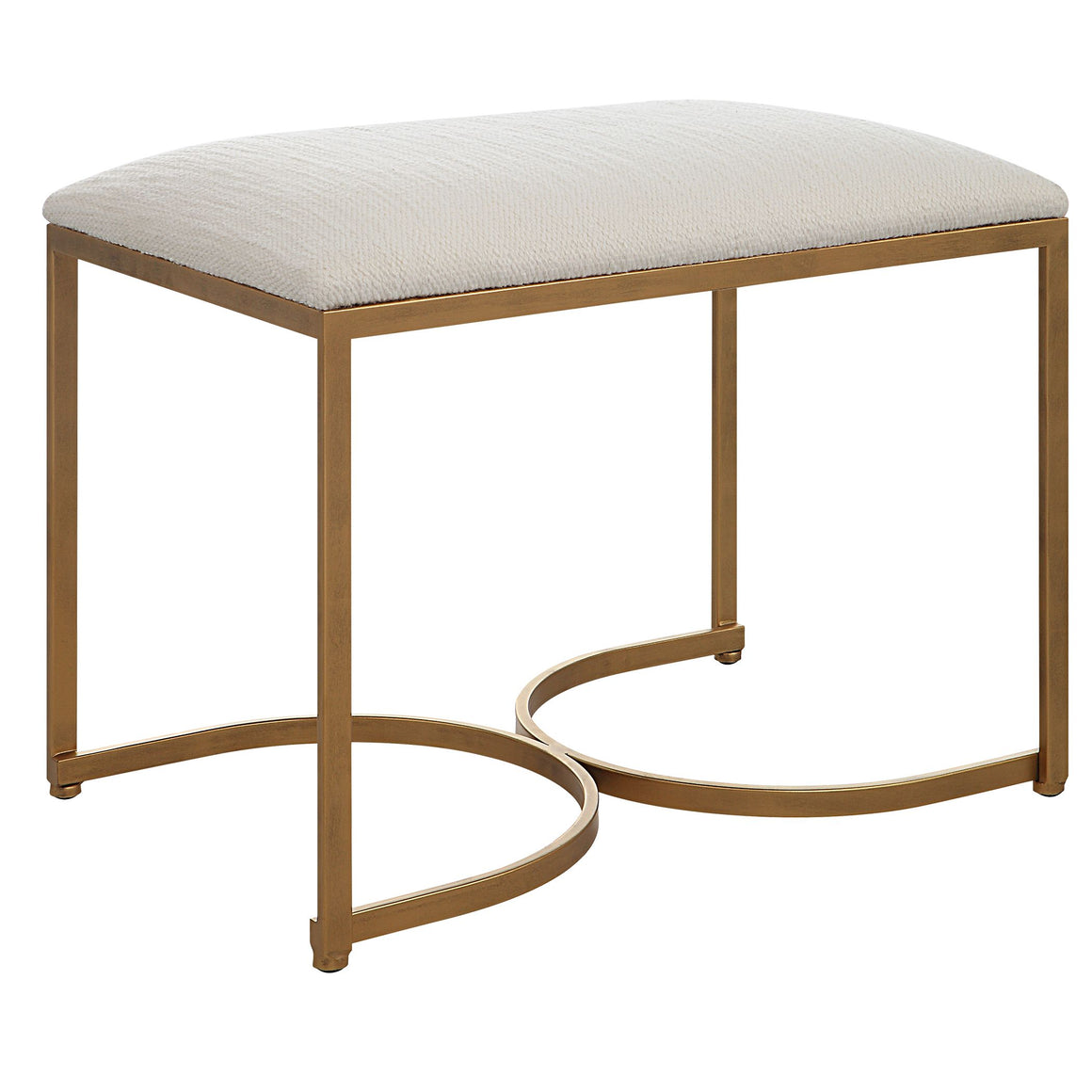 Antique Brushed Brass Stool