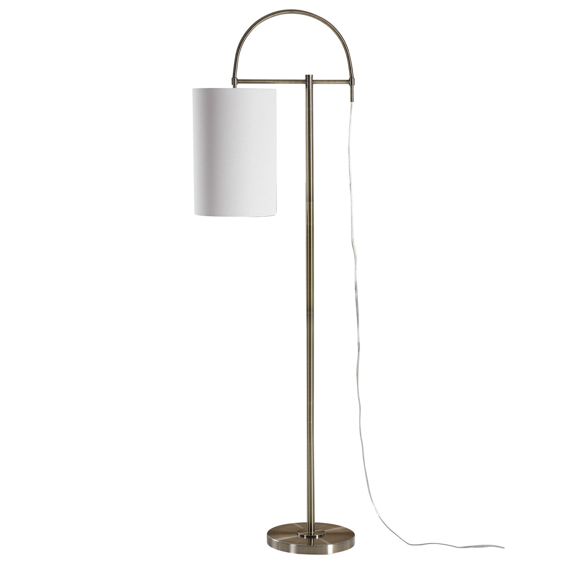 Arc Style Base Floor Lamp-Brushed Brass Finish