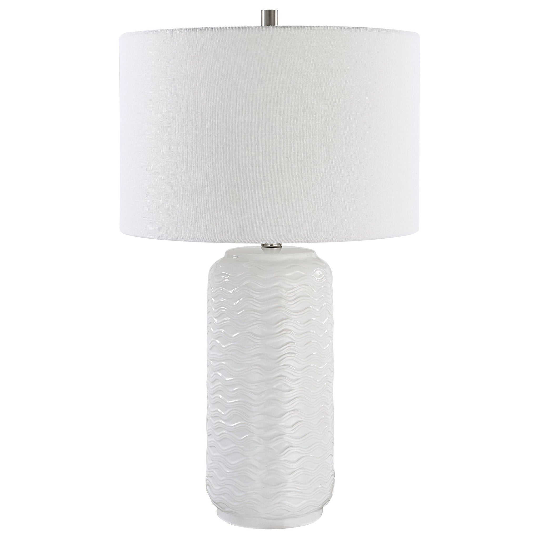 White Wave Ceramic Table Lamp