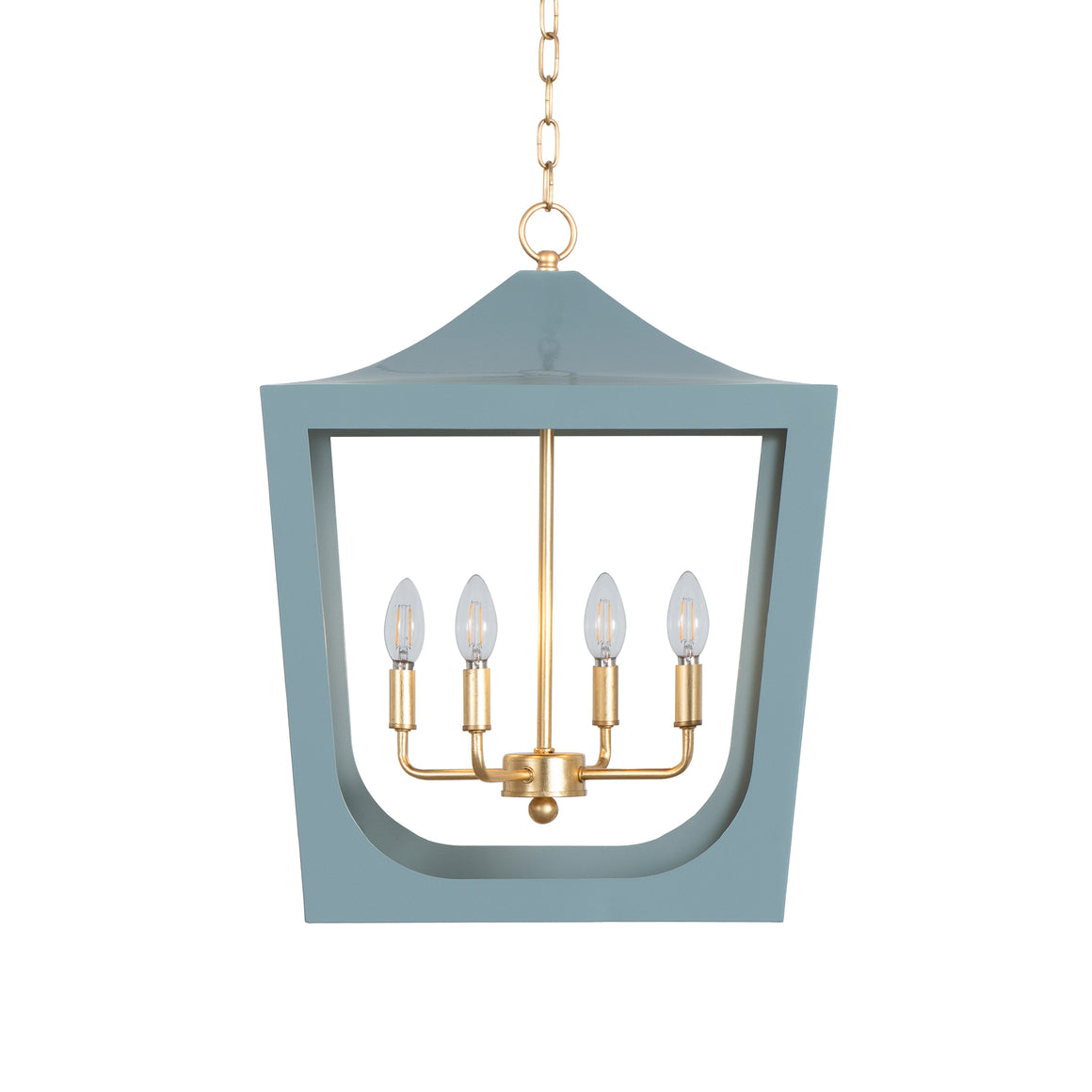 Wimble Lantern Chandelier in Light Blue