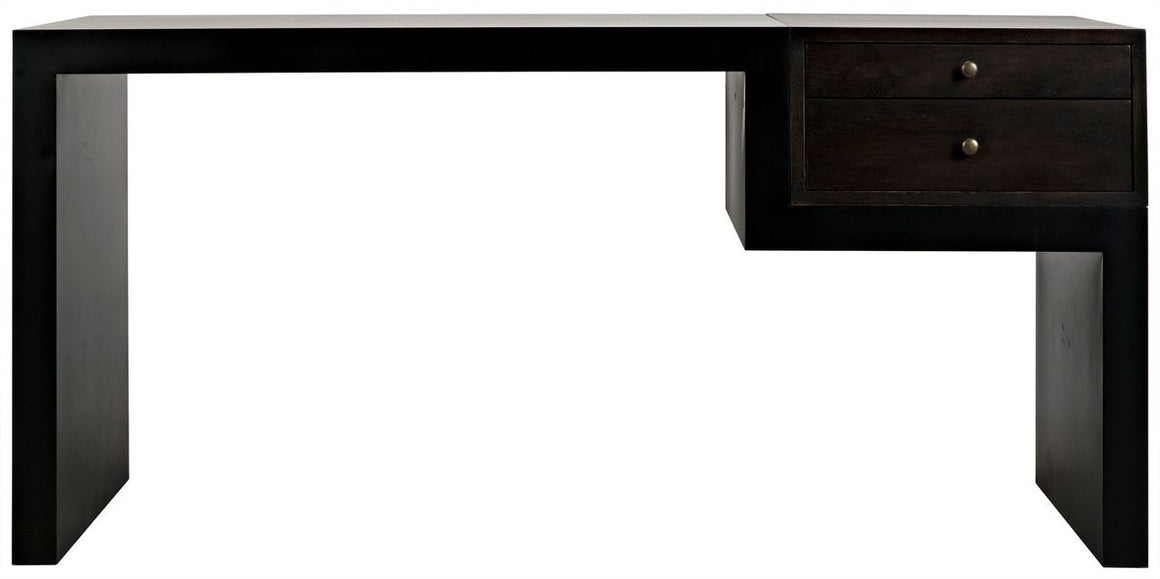 Alvaro Desk Black Metal - Ebony Walnut