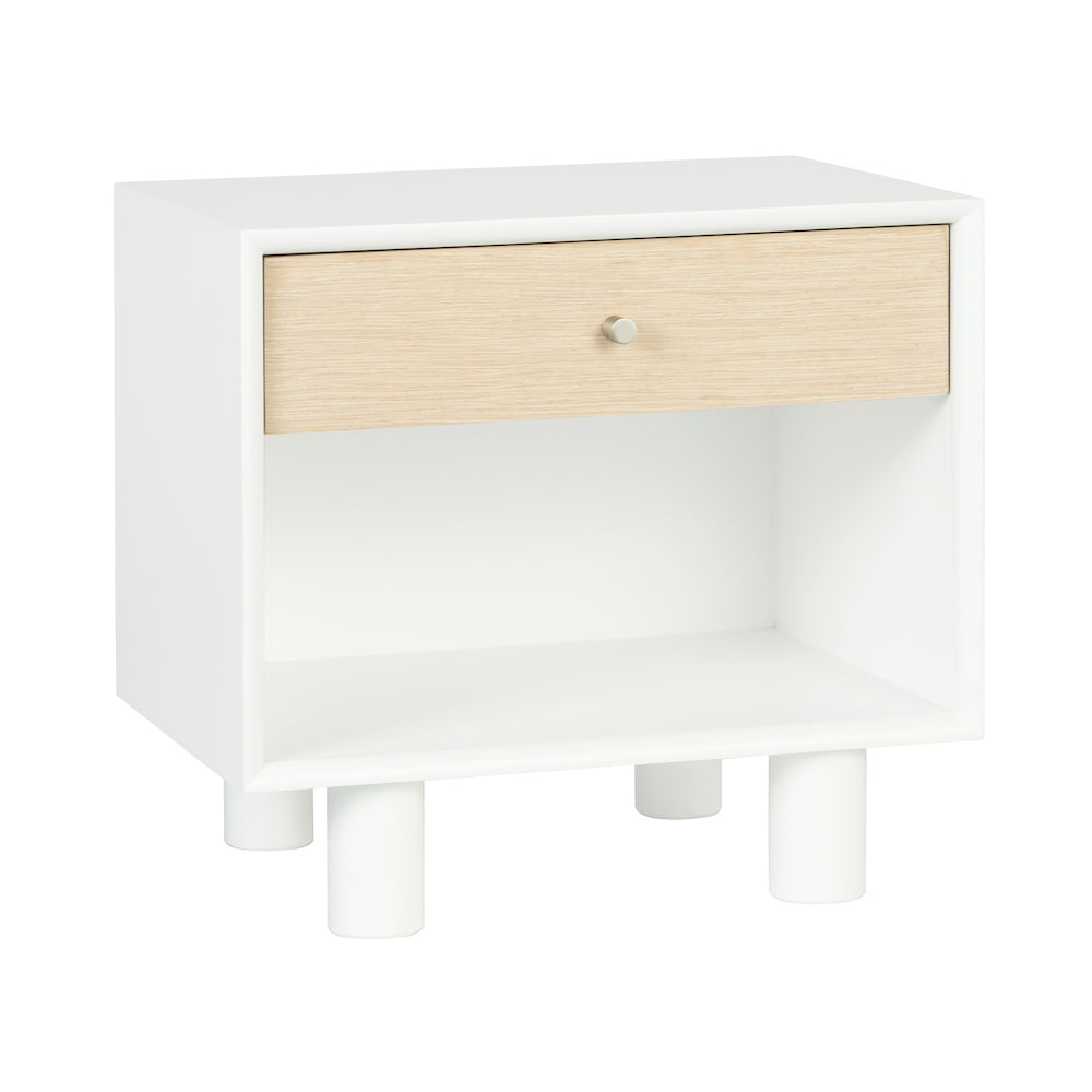 Zoe Mini One Drawer Nightstand with Veneer