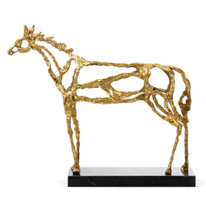 Surrealist Horse Sculpture in Gold Leaf | Arabian Collection | Villa & House
