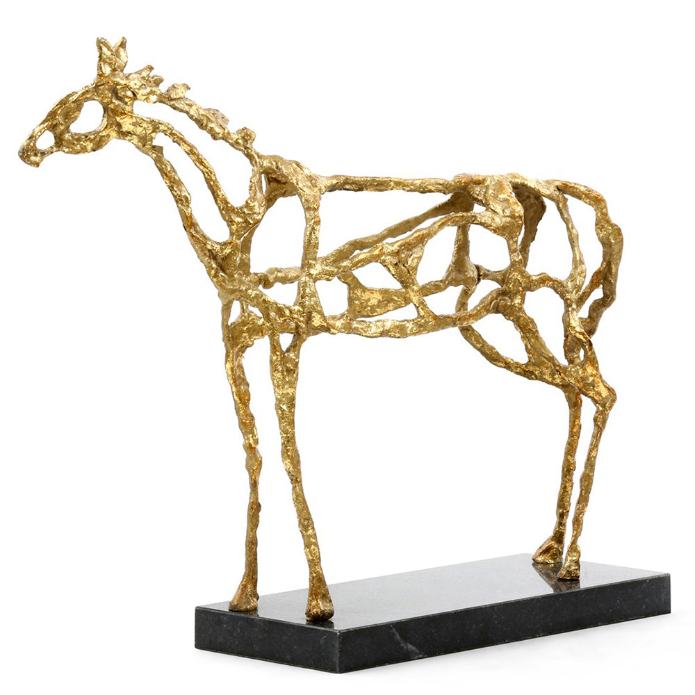 Surrealist Horse Sculpture in Gold Leaf | Arabian Collection | Villa & House