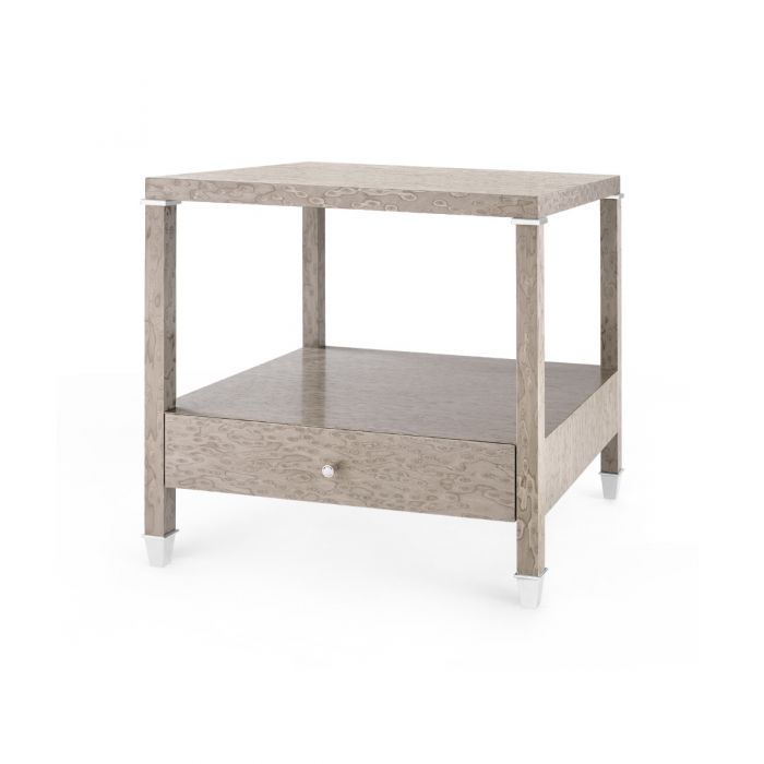 1-Drawer Side Table - Taupe Gray | Alessandra Collection | Villa & House