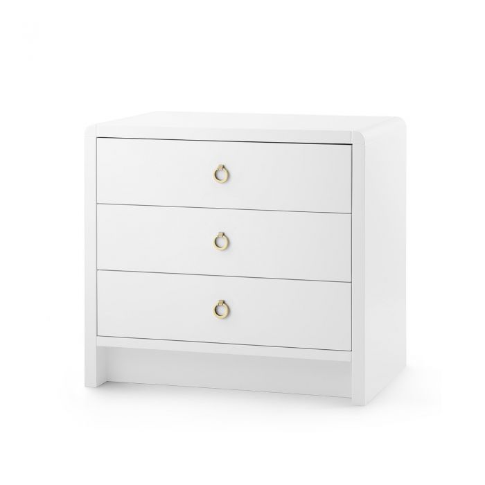 3-Drawer Side Table - White | Bryant Collection | Villa & House