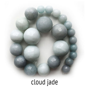 20" Adelaid Beaded Sphere Chandelier – Faux White Rock and Cloud Jade