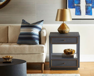 2-Drawer Side Table - Blue Steel | Carmen Collection | Villa & House