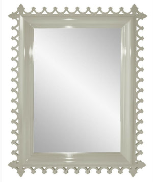 Newport Lacquer Mirror - Fawn Grey (Additional Colors Available)