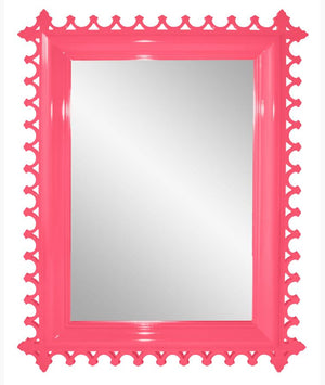 Newport Lacquer Mirror - Pink (Additional Colors Available)