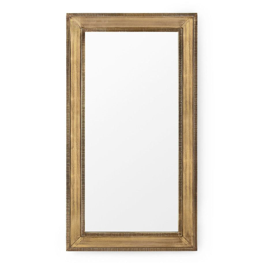 Antique Brass Sheathed Rectangular Mirror – Small | EllenCollection | Villa & House