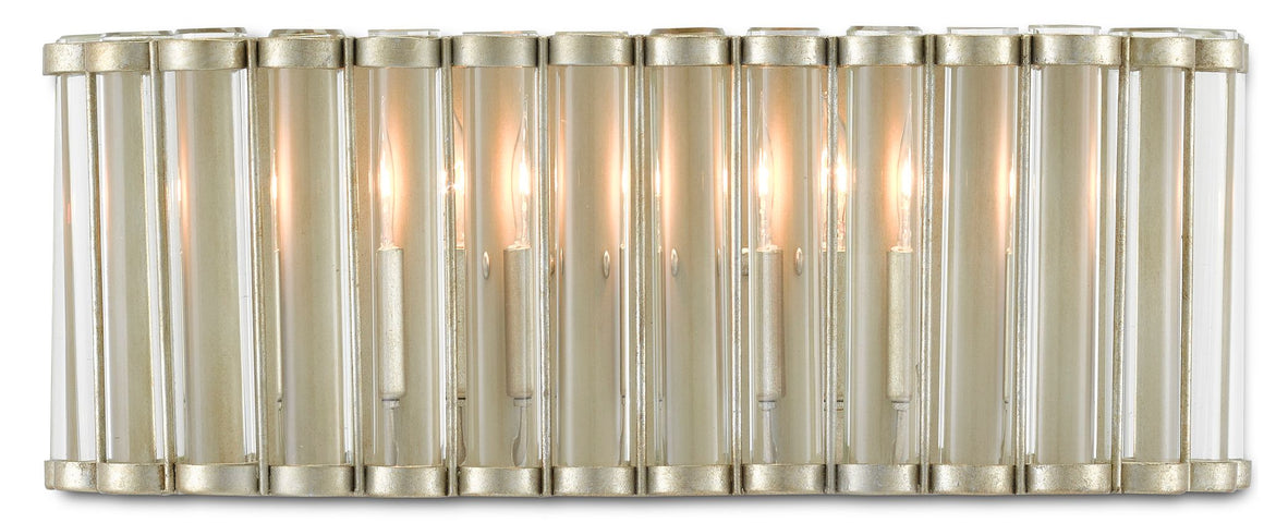 Warwick Wall Sconce - Contemporary Silver Leaf/Clear