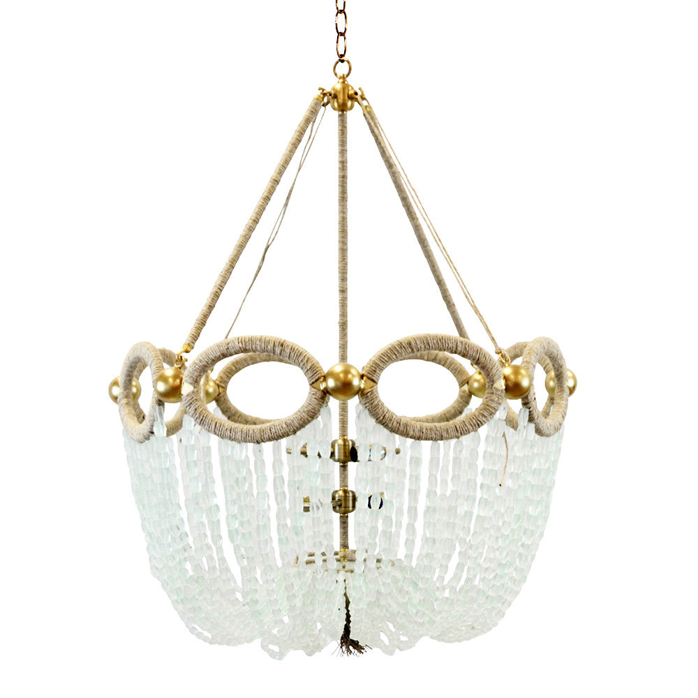 Fiona Beaded Chandelier – Recycled Coke Bottle Glass Beads