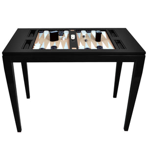 Furniture - Lacquer Backgammon Table - Black (16 Colors Available)