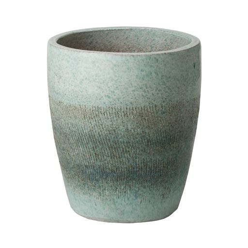 M/L Bullet Ceramic Planter - Coastal Splash