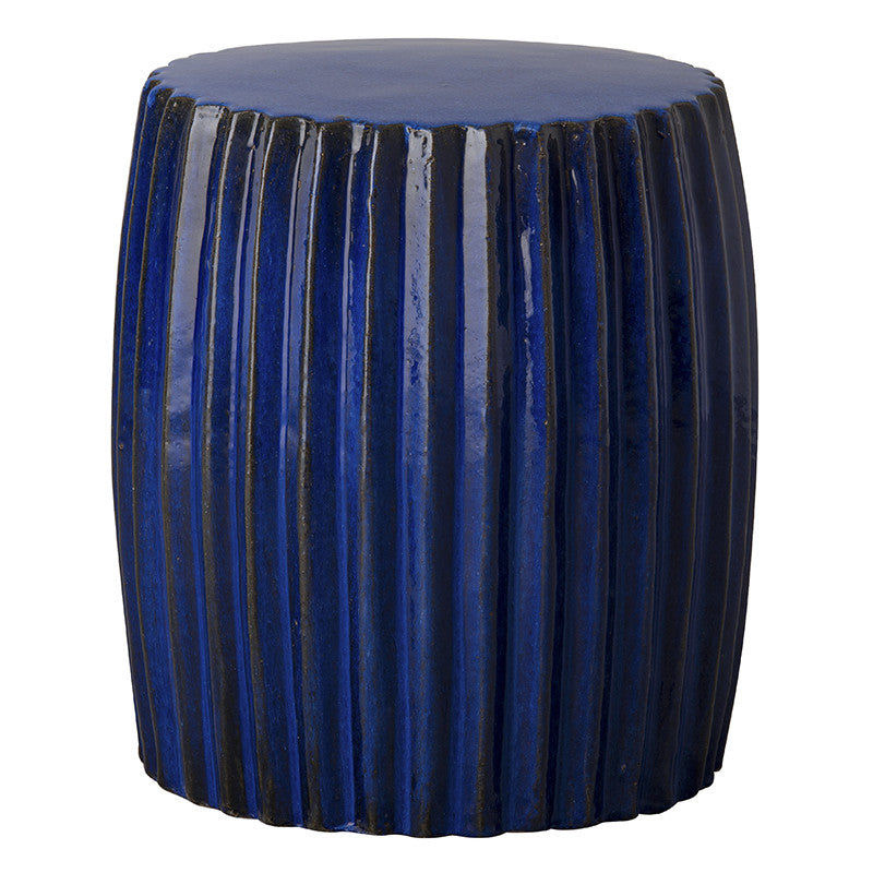 Garden Stools - Pleated Garden Stool - Electric Blue