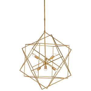 Currey and Company Geometric Sphere Chandelier – Antique Gold