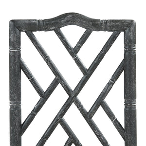 Chinoiserie Oak Side Chair — Grey | Hampton Collection | Villa & House