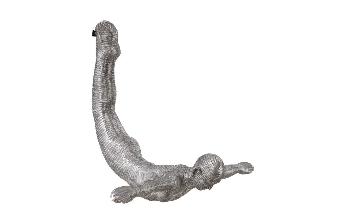 Diving Wall Sculpture, Aluminum, Small