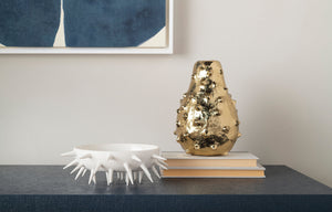 Polished Brass Organic Spiked Vase | Kiwano Collection | Villa & House