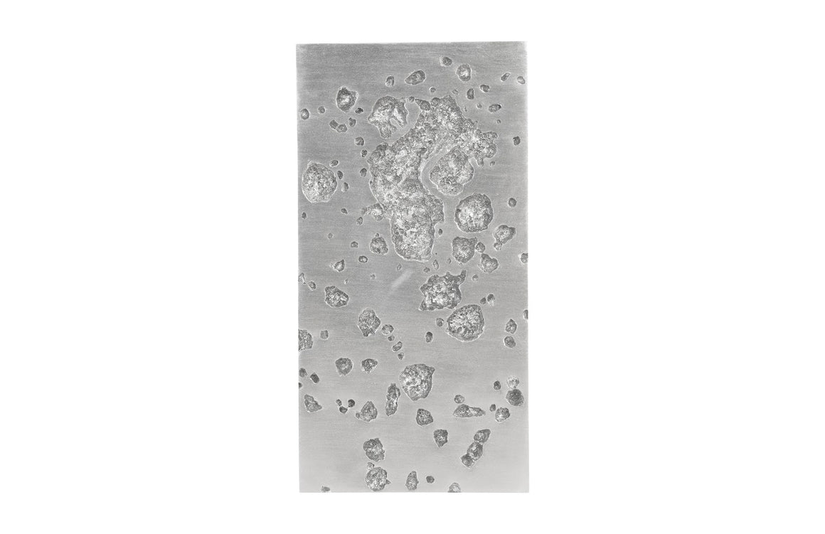 Splotch Wall Art, Rectangle, Silver Leaf