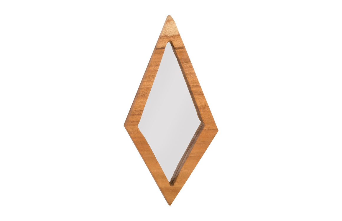 Diamond Chamcha Wood Mirror, MD, Natural