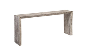 Waterfall Console Table, Gray Stone