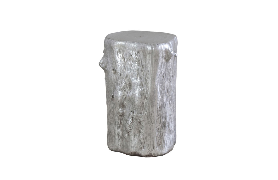 Log Stool, Silver Leaf, SM