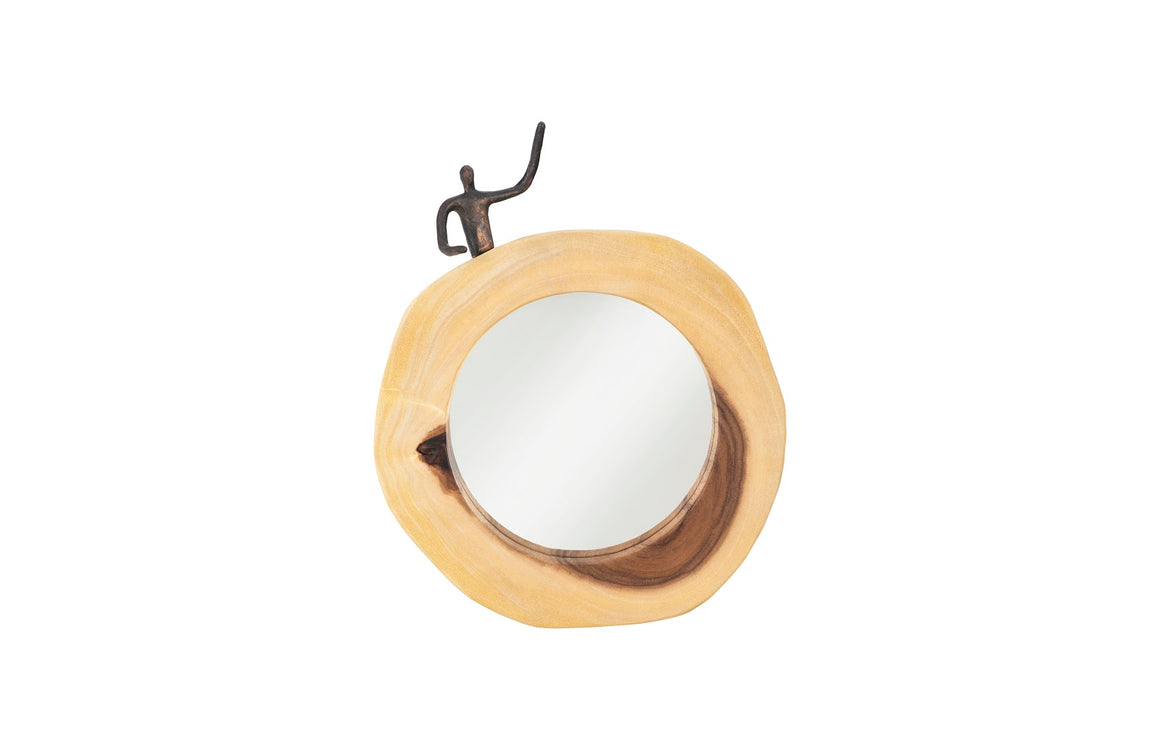 Atlas Cross Cut Mirror, Small, Half Man, Left