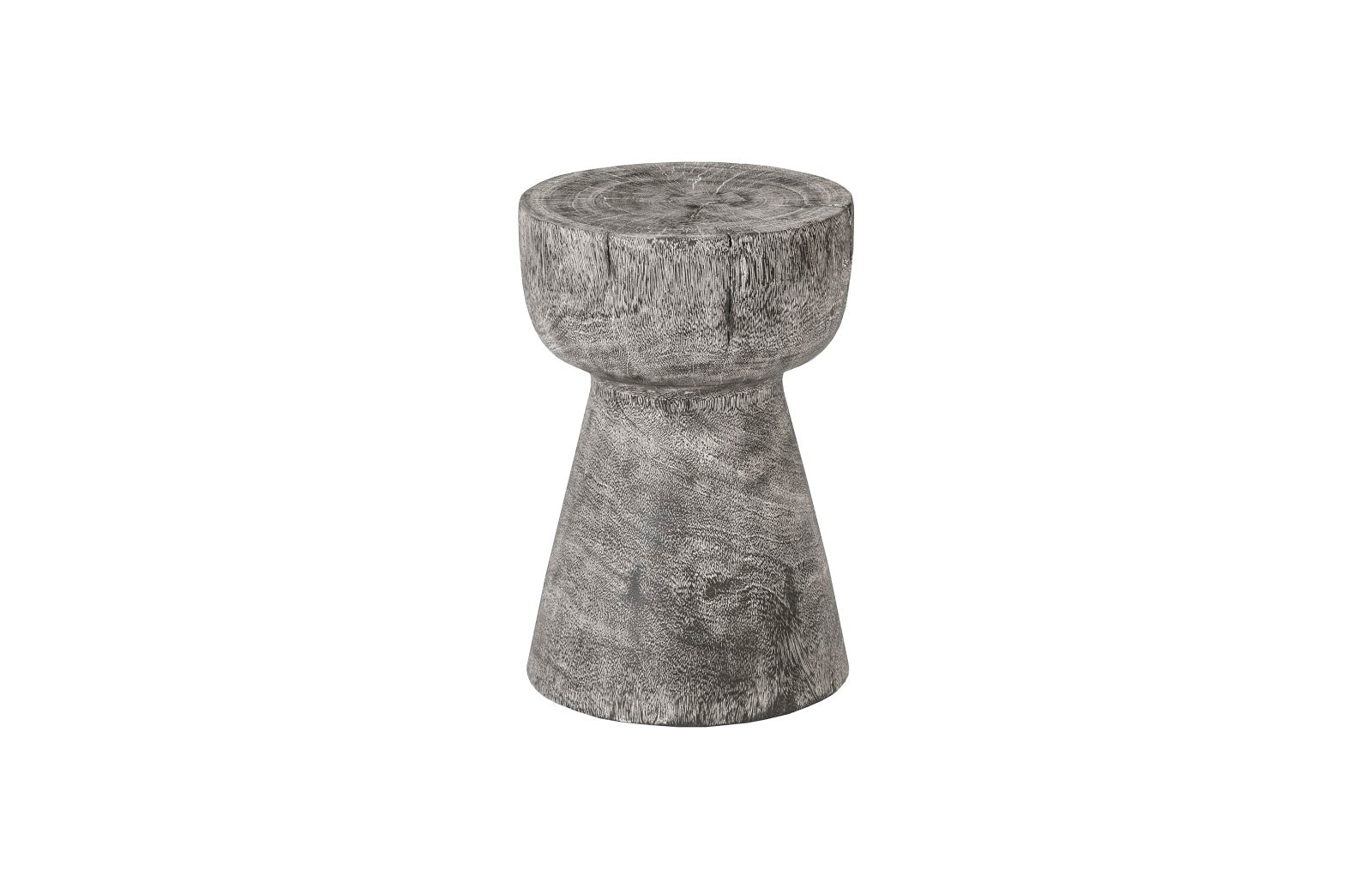 Chamcha Wood Stool, Gray Stone