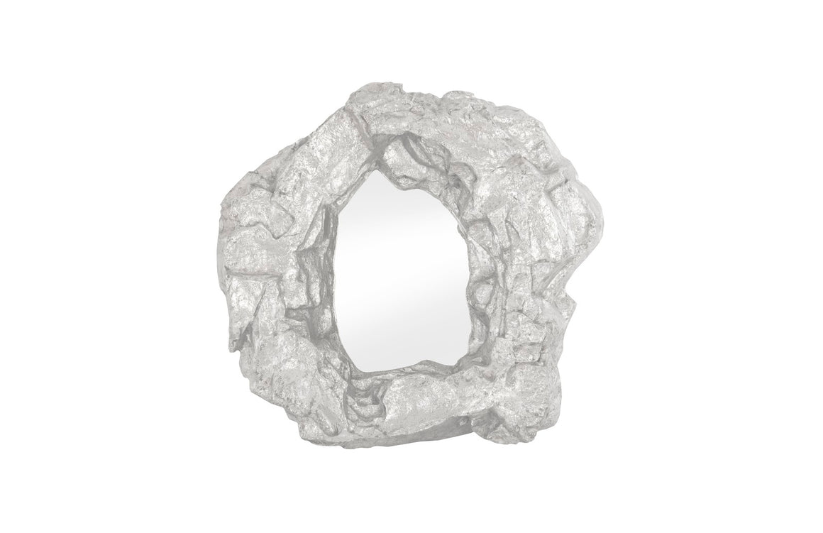Rock Pond Mirror, Silver Leaf
