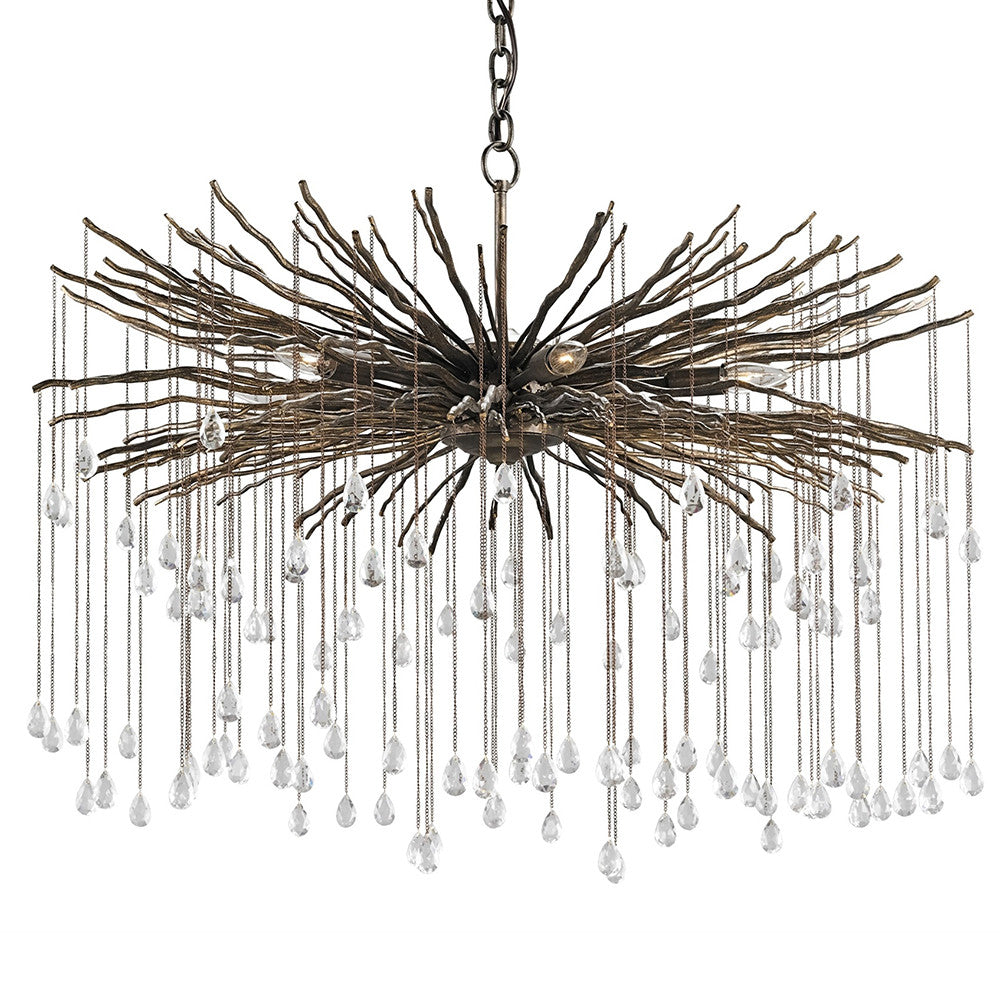 Lighting - Dew Drops Chandelier – Iron & Crystal