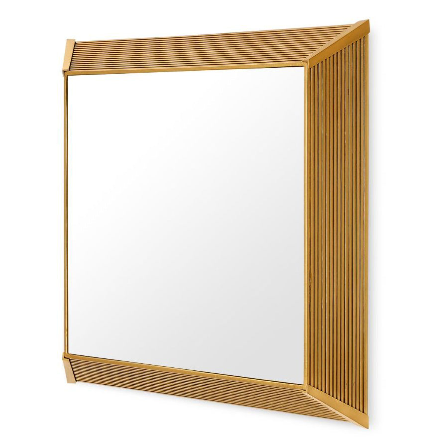 Antique Brass Stepped Frame Mirror | Maya Collection | Villa & House