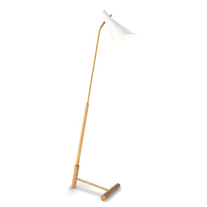 Spyder Floor Lamp Spyder Floor Lamp (White and Natural Brass)