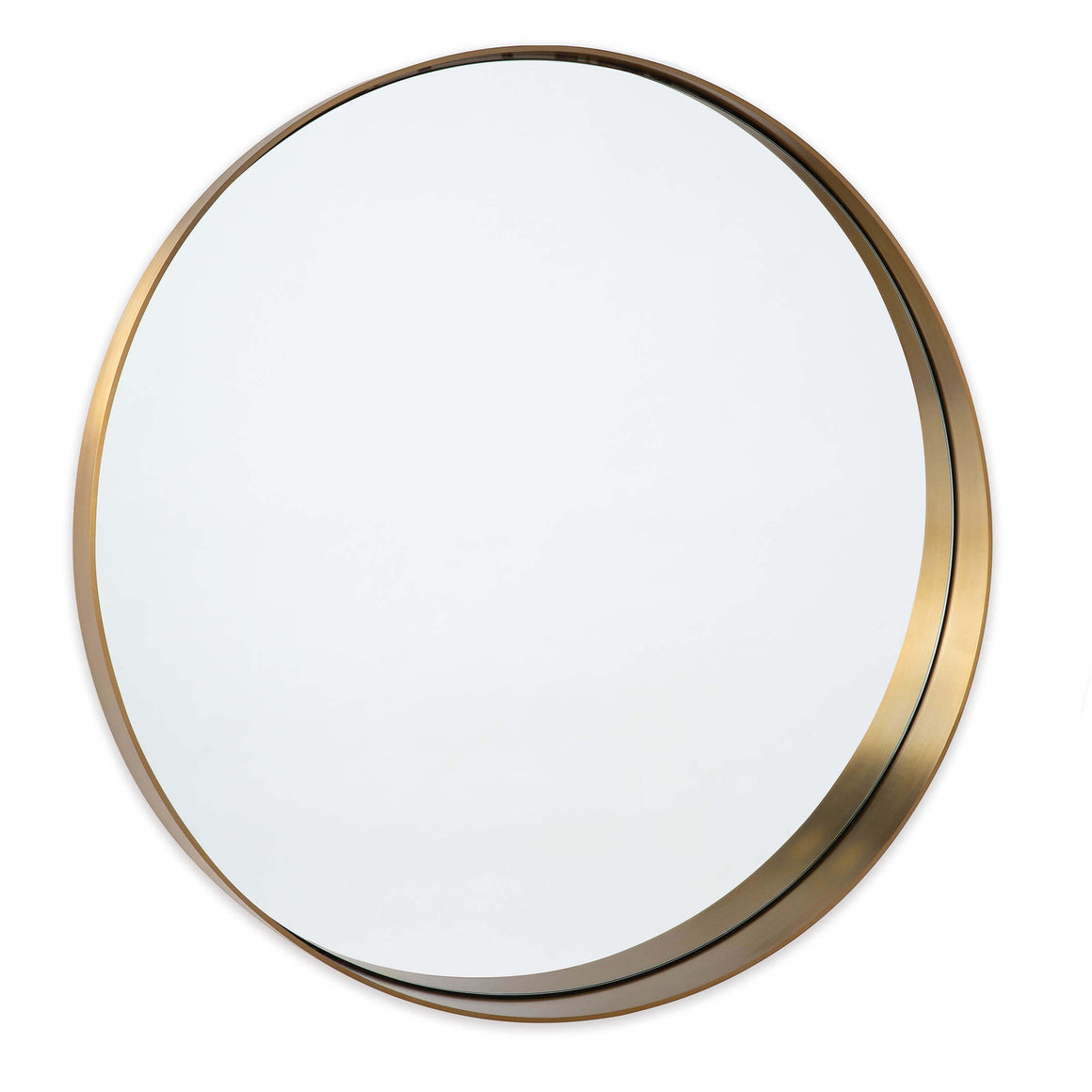 Gunner Mirror Round (Natural Brass)