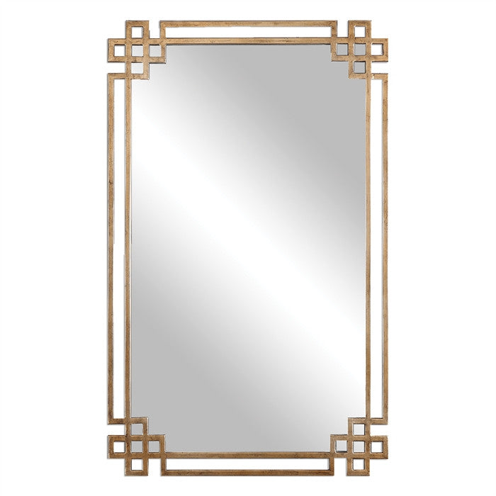 Mirrors - Greek Key Mirror — Distressed Gold