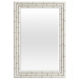 Mirrors - Hemingway Faux Bamboo Mirror - Raw White Cotton ( 28 Finish Options )