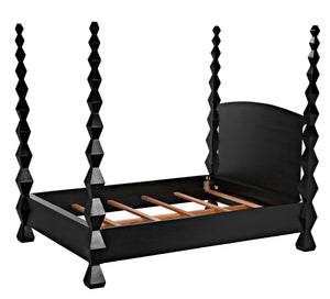 Brancusi Bed, Queen, Hand-Rubbed Black