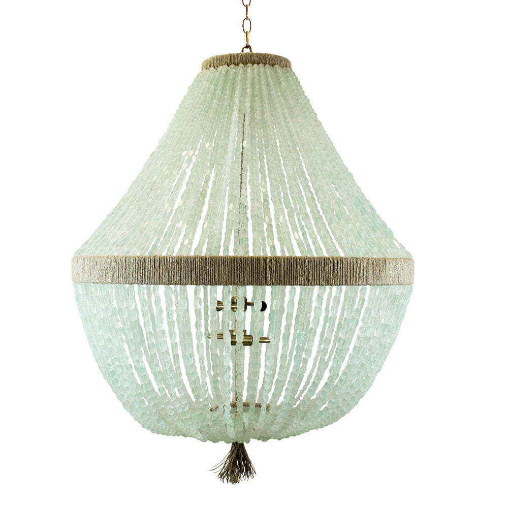 30" Orbit Beaded Chandelier – Recycled Coke Bottle Beads