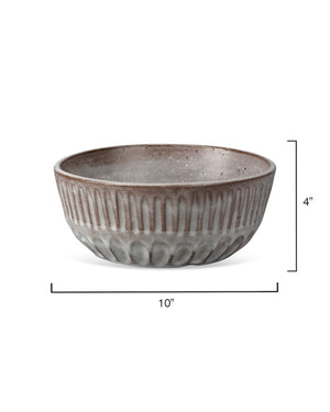 Cradle Bowl in Grey Ceramic