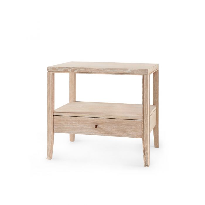 1-Drawer Side Table - Bleached Cerused Oak | Paola Collection | Villa & House