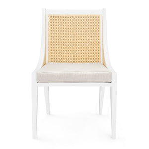 Contemporary Hand-Caned Armchair - White | Raleigh Collection | Villa & House