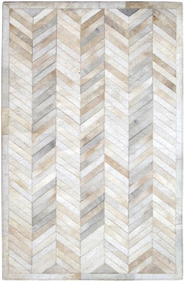 Rugs - Chevron Hide Rug - Cream
