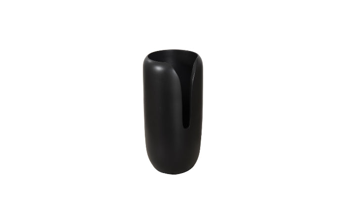 Interval Small Black Wood Vase