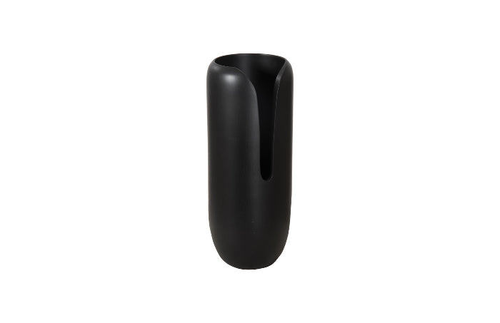 Interval Medium Black Wood Vase