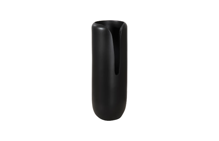 Interval Large Black Wood Vase