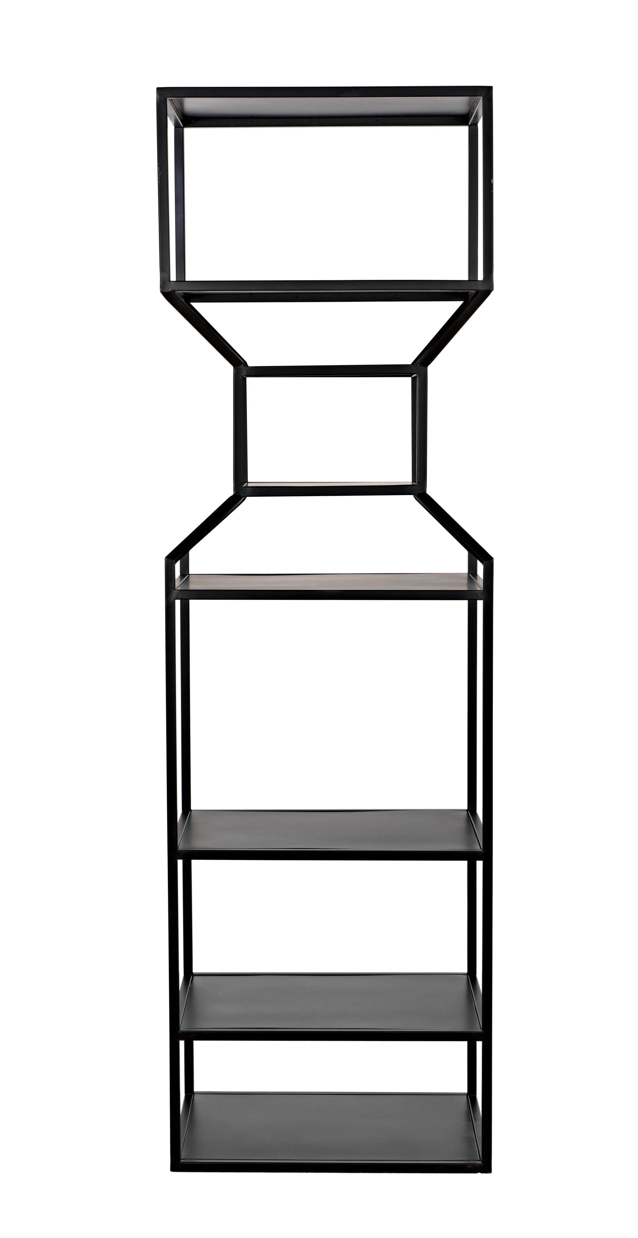 Downtown A Bookcase, Black Metal